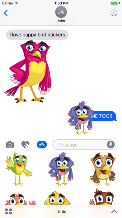 Happy Bird Stickers screenshot 2