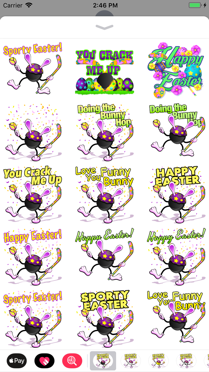Easter Hockey Stickers