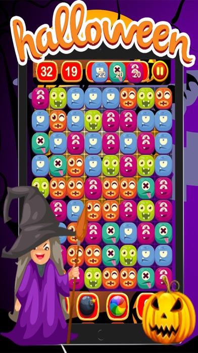 Halloween Monster Match3 Drop screenshot 2