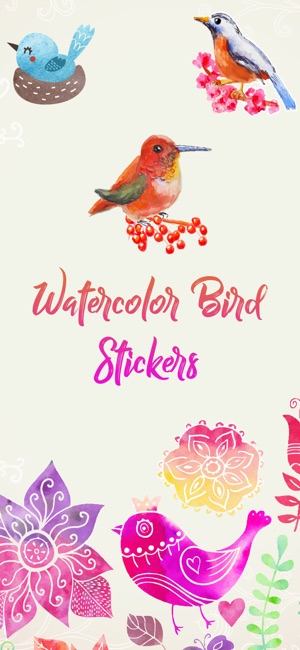 Watercolor Bids Art Stickers(圖1)-速報App