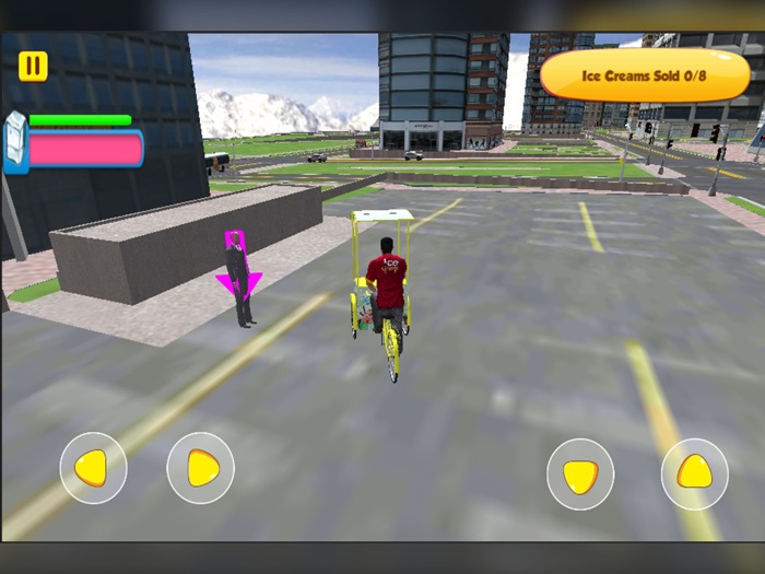 바닷가 얼음 크림 트럭 배달