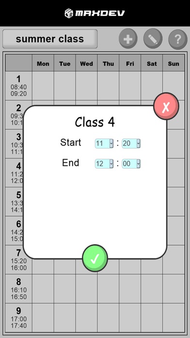 Course plan screenshot 4