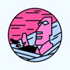 Pink Landscapes Stickers
