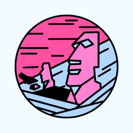 Pink Landscapes Stickers icon