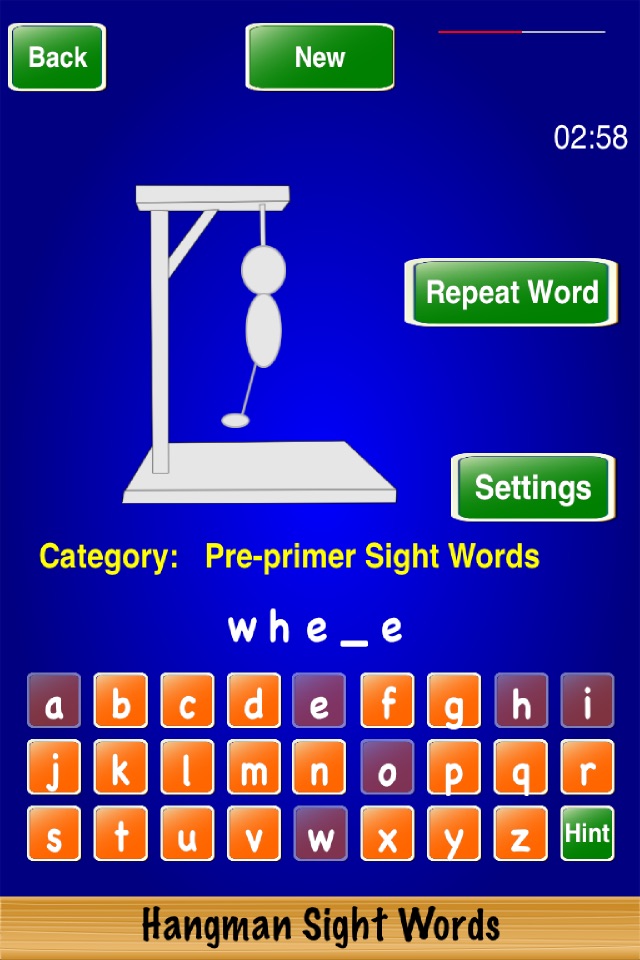 Hangman Sight Words screenshot 2