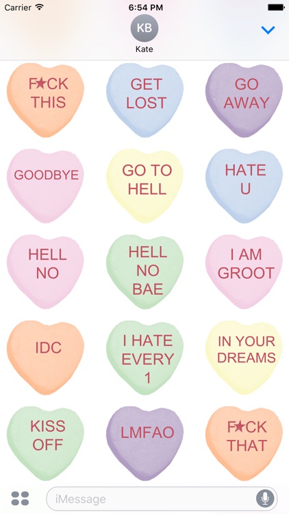 Candy Hearts 2 Stickers