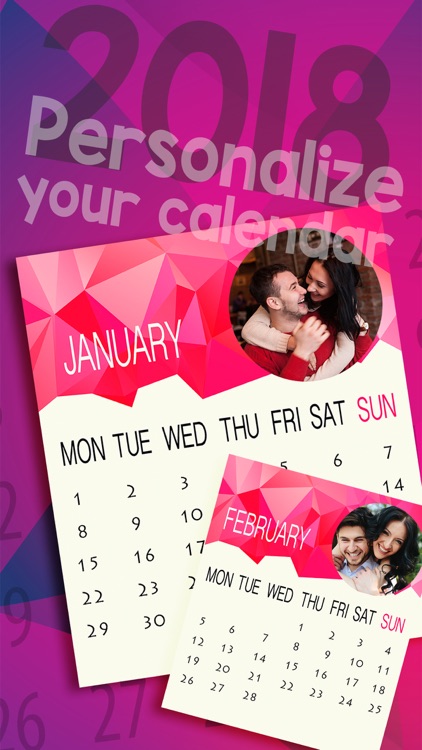New Year Photo Calendar 2018