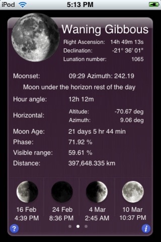 iEphemeris Pro screenshot 2