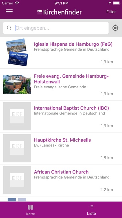 ERF Kirchenfinder