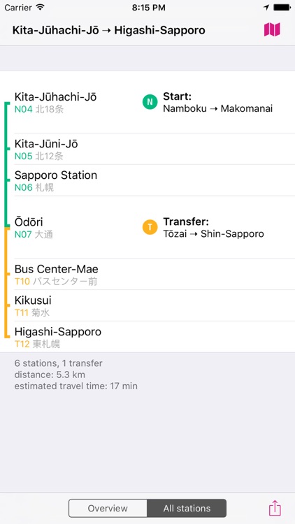 Sapporo Rail Map Lite screenshot-3