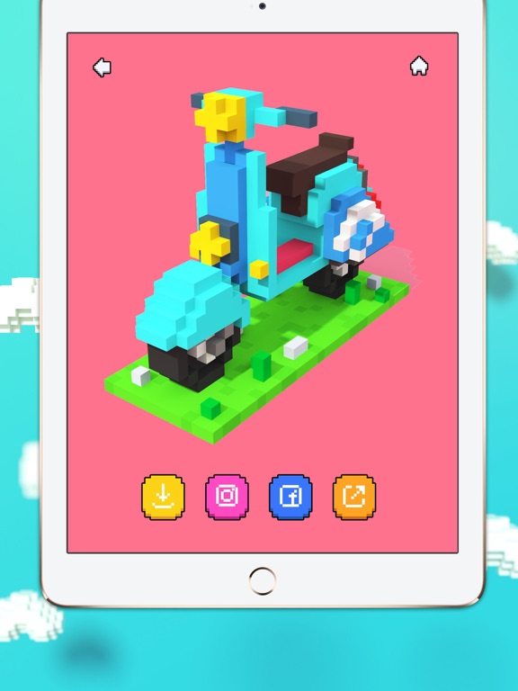 Screenshots of Voxel - 3D Color by Number for iPad