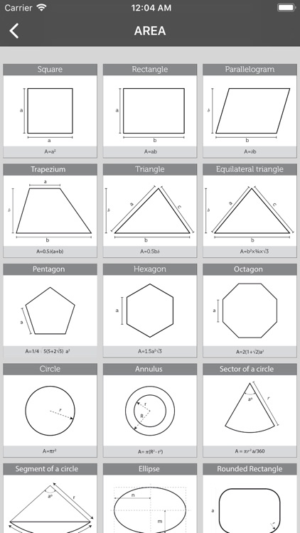 Math Formulas-X