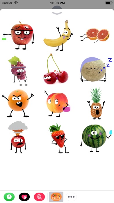 Crazy Fruit Stickers screenshot 3