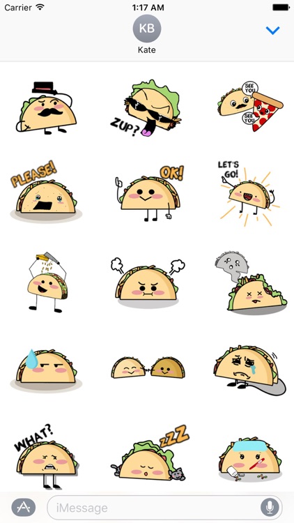 Taco Emoji TacoMoji Sticker
