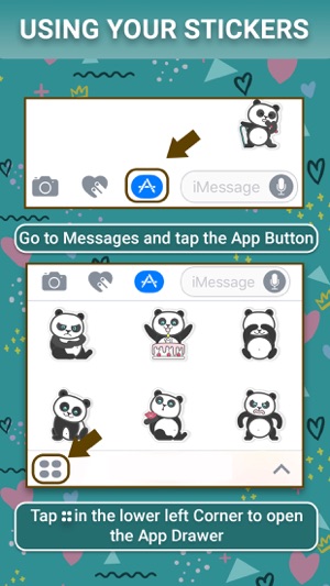 Panda Bear : Animated Stickers