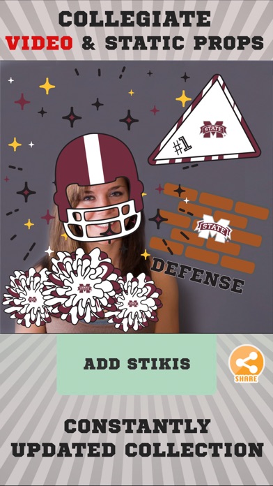 Mississippi St Bulldogs Animated Selfie Stickers screenshot 2