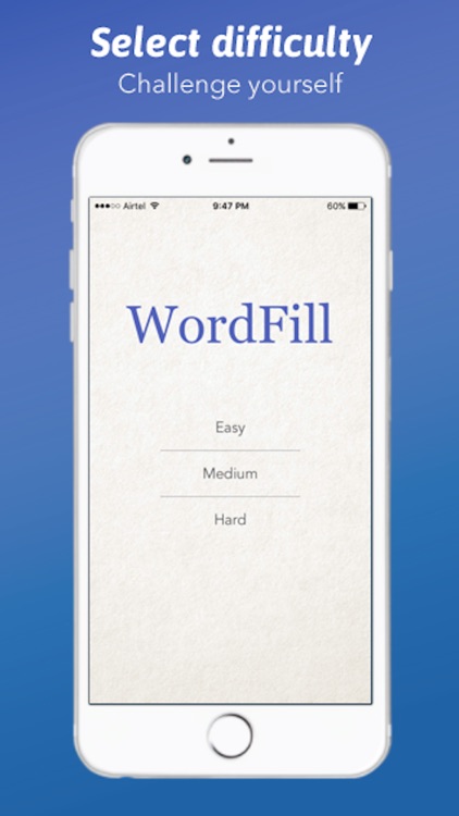 Word Fill - A fill in the blanks game