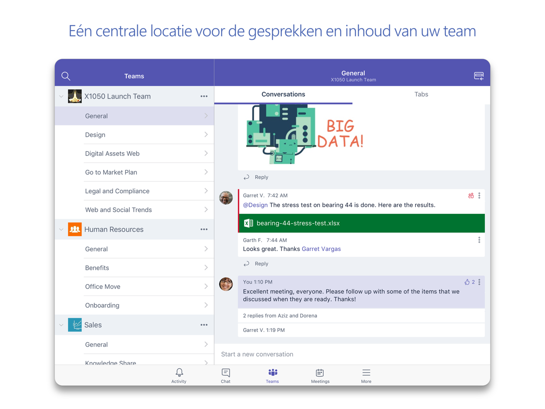 Microsoft Teams App voor iPhone, iPad en iPod touch