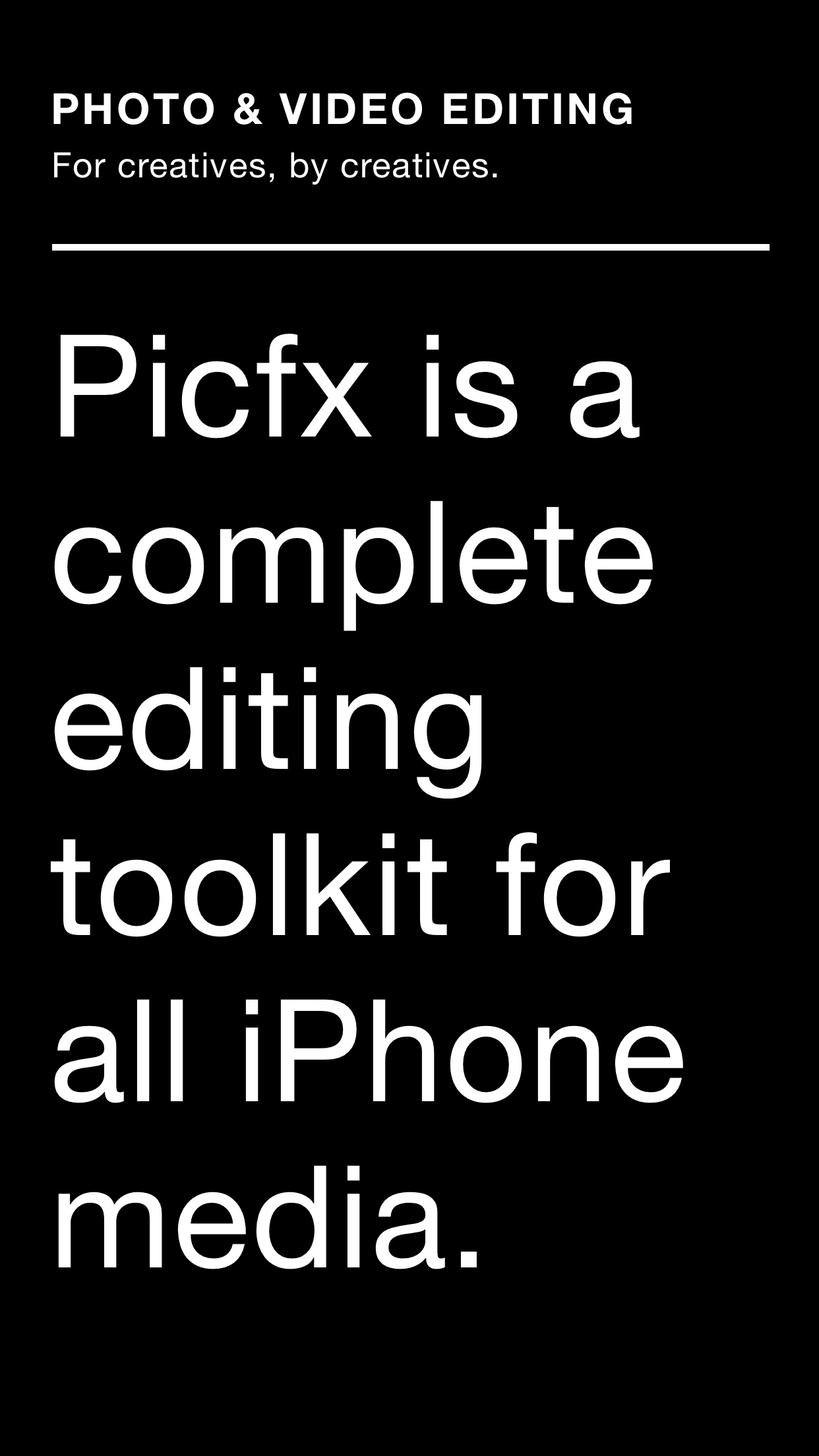 Screenshot do app Picfx