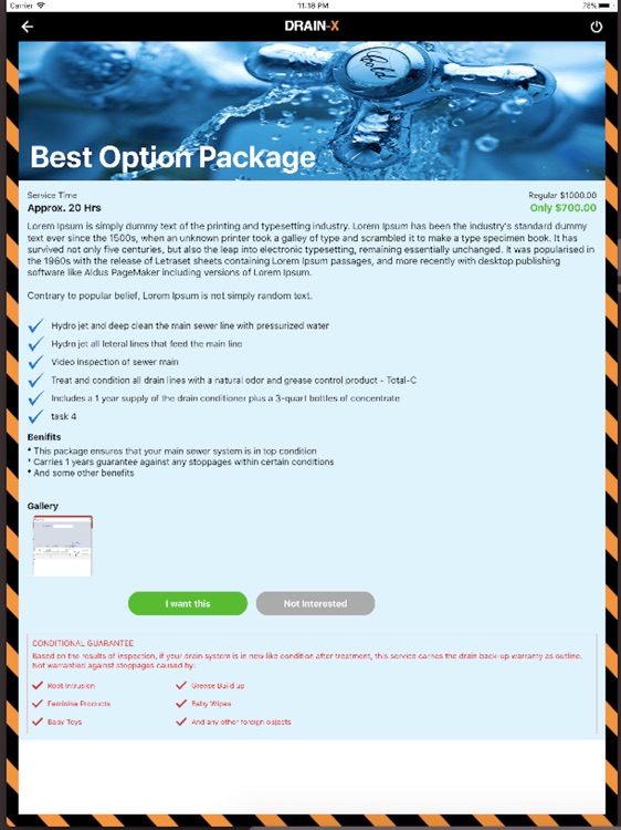 DrainX Flat Rate 1.0 screenshot-3