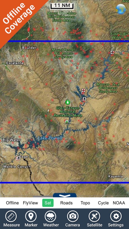 Lake Powell GPS offline fishing charts navigator screenshot-4