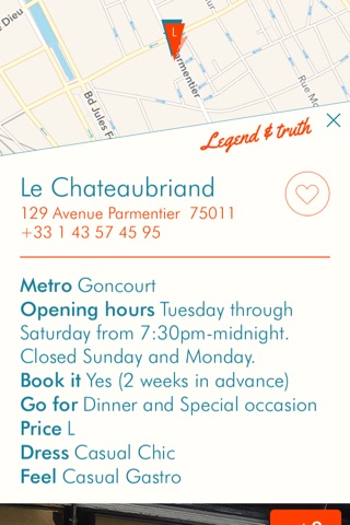 ParisEats - curated selection of Paris restaurants screenshot 2