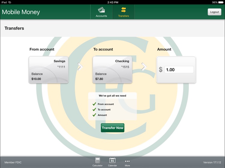 CFG Mobile Money for iPad screenshot-3