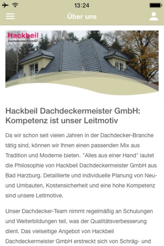 Hackbeil Dachdeckermeister screenshot 2