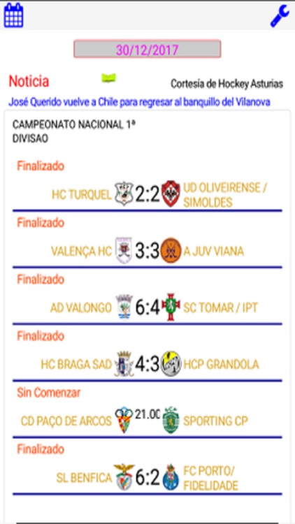 Resultados de Hockey