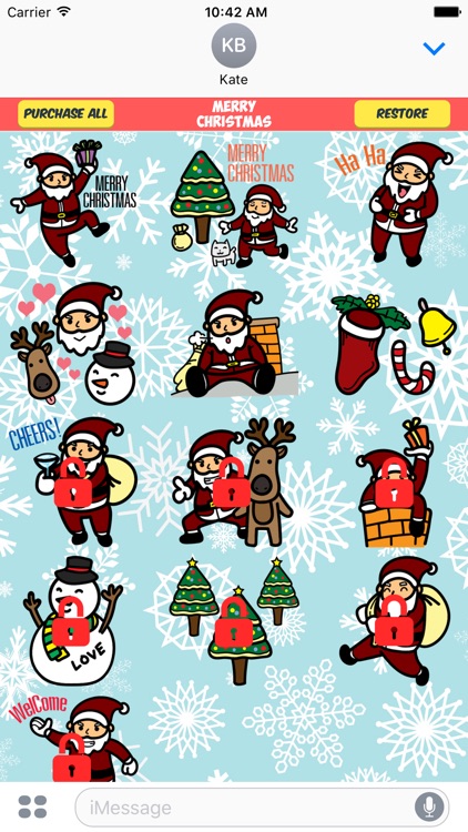 Christmas Happy Santa Claus Sticker