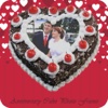 Anniversary Cake Photo Frame - Photo Name On Cake