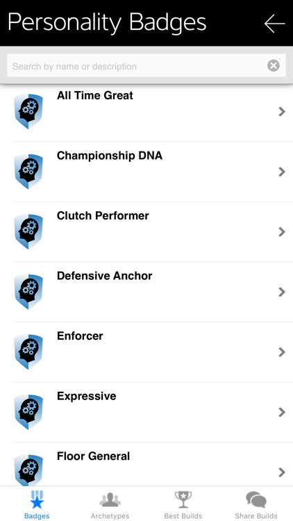 Badges and Archetypes for MyPlayer 2k