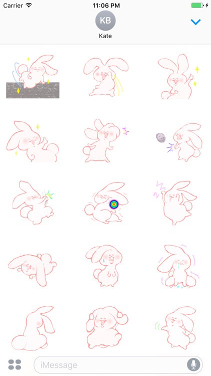 Gwen The Cute Little Bunny Stickers