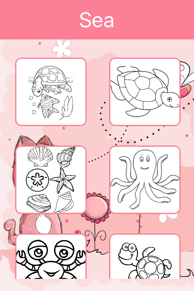 Fish & Sea animals Coloring Book for Kids screenshot 3
