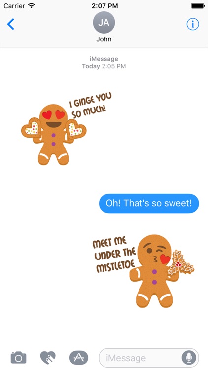 Ginger.Moji - Gingerbread emoji man Xmas stickers screenshot-3
