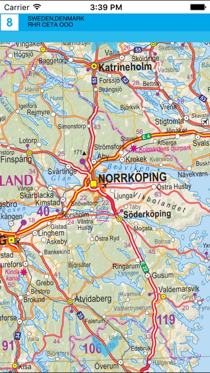 Sweden,Denmark. Road map screenshot-3