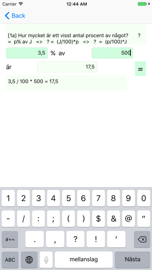 Procentmatematik - percent calculator(圖2)-速報App