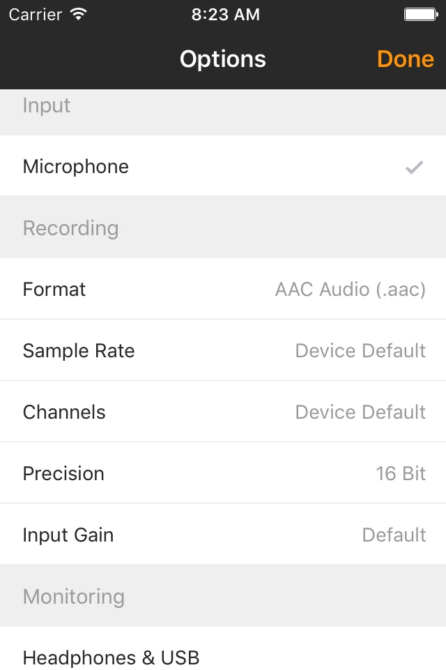 Auphonic Recorder screenshot 2