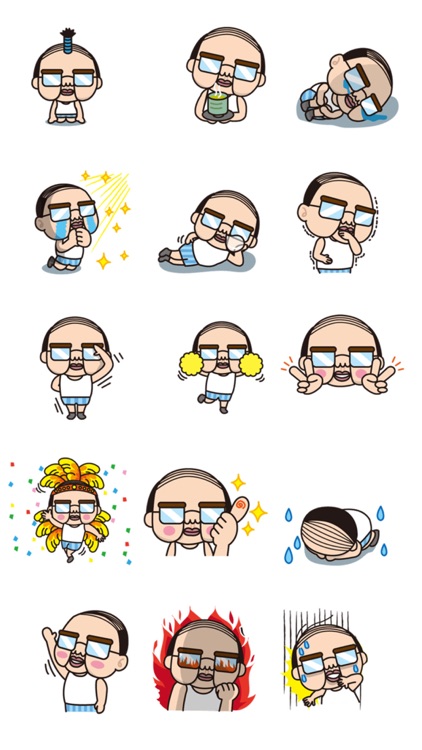 Naughty Guy in Glasses - Funny Stickers!