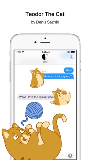 Teodor The Cat – Stickers and Emoji Keyb