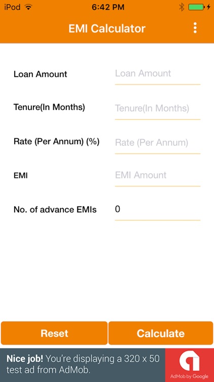 Simple EMI Calculator