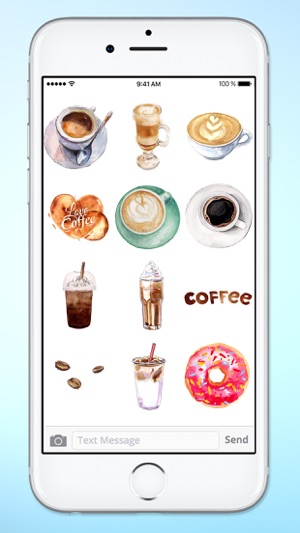 I Love Coffee Watercolor Sticker Pack(圖3)-速報App