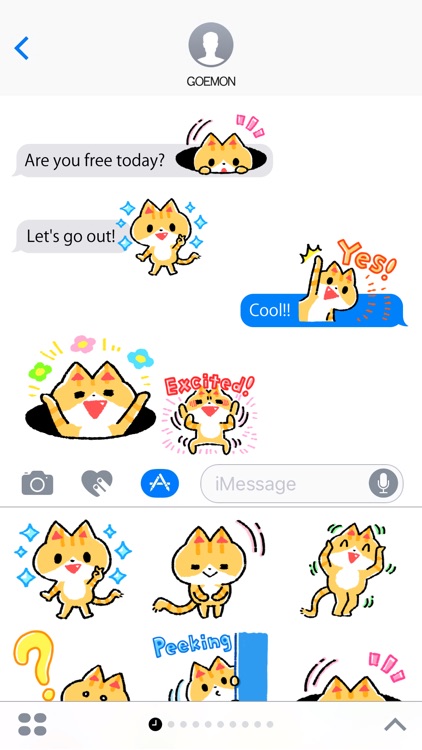 Cute Cat Goemon Sticker