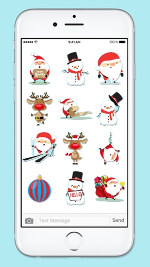 Santa Snowman Reindeer Holiday Sticker Pack(圖3)-速報App