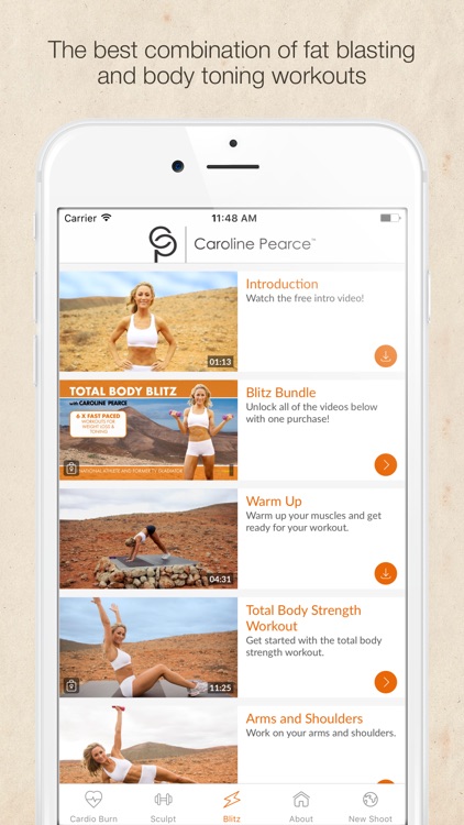Total Body Fitness Videos with Caroline Pearce screenshot-3