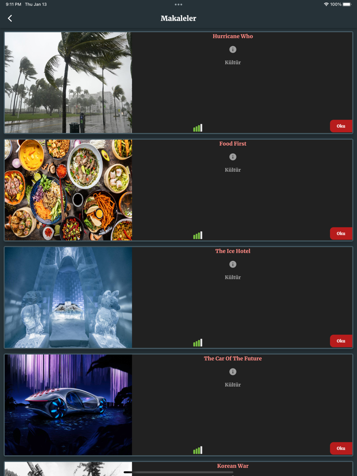 Reading English, İngilizce Oku