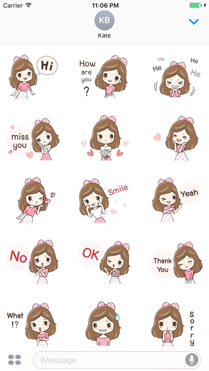 Ulrica The Sweet Girl English Stickers