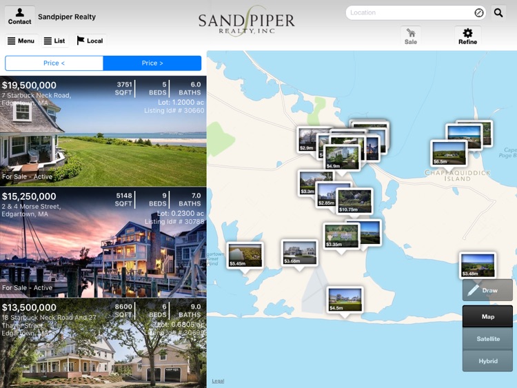 Sandpiper Realty - Martha's Vineyard for iPad