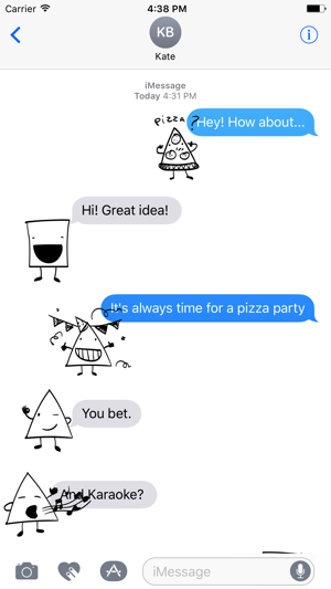 Triangle & Squares stickers for iMessage