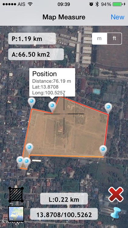 map measure planimeter : land area and distance